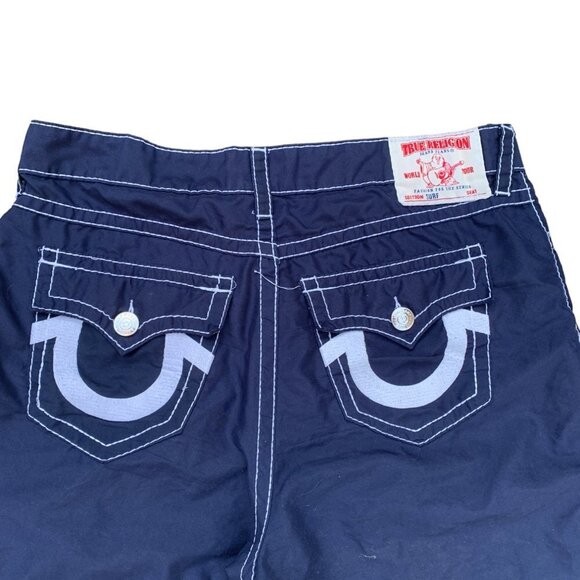 Vintage True Religion Jean Shorts SURF Blue Size 42 - Picture 5 of 8